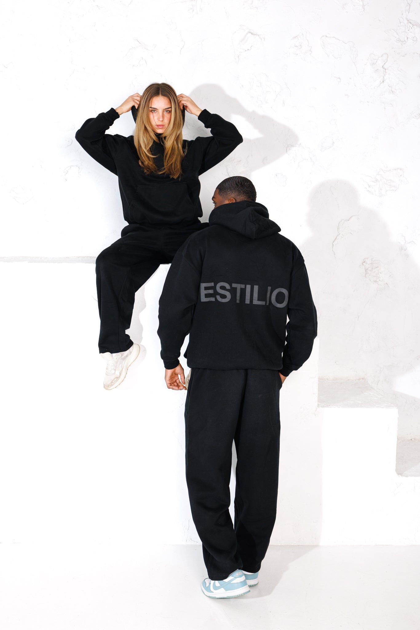 'Central' Hoodie Set - Black