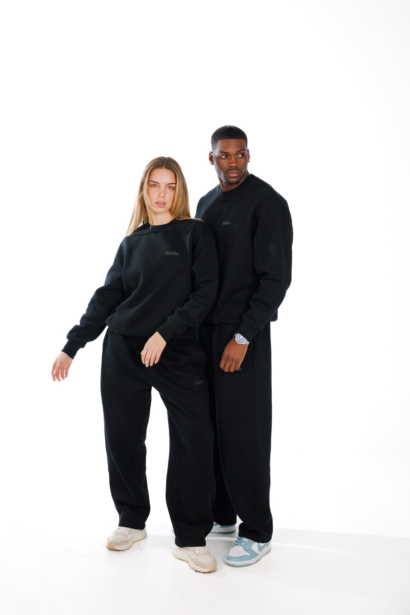 'Central' Crewneck Set - Black