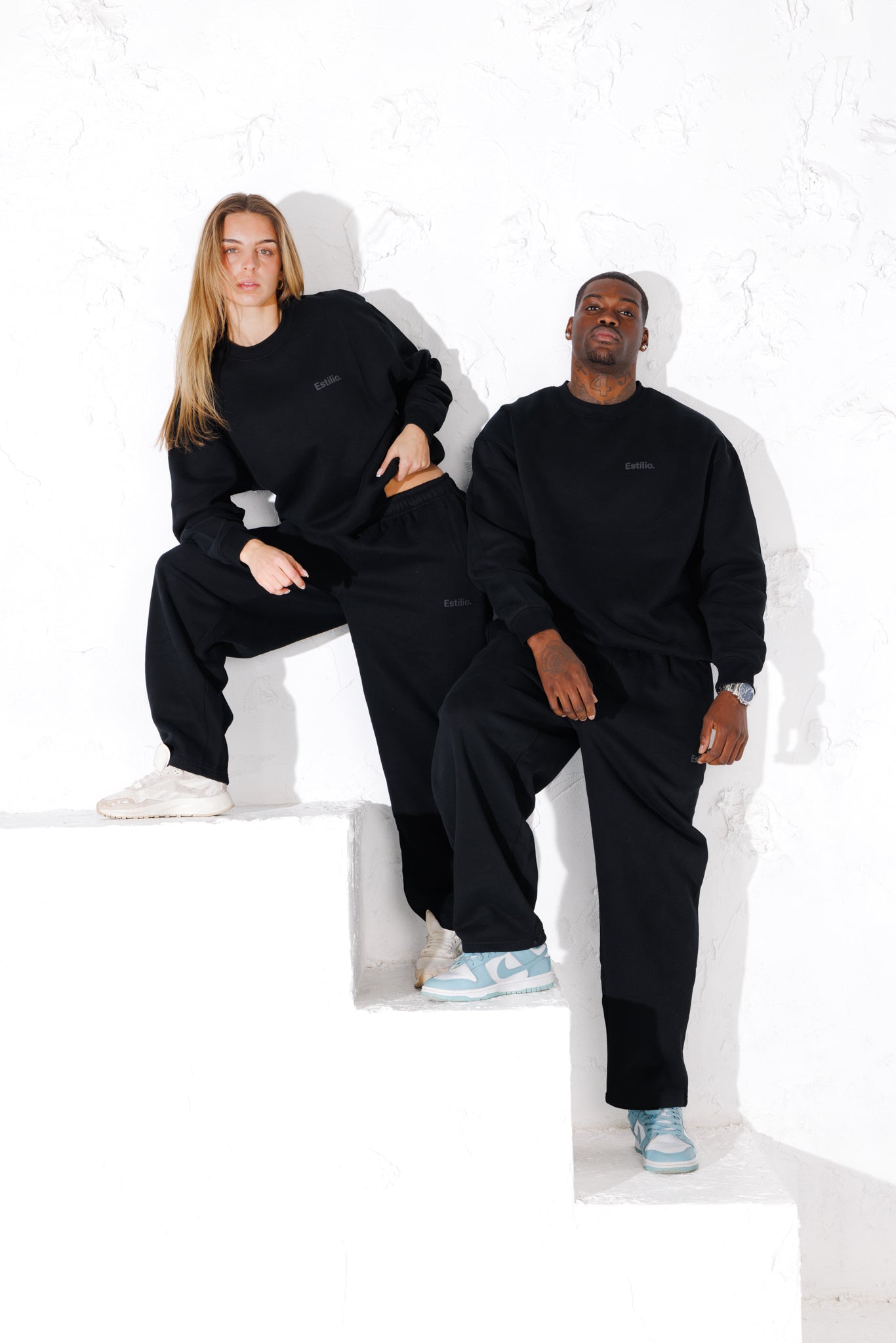 'Central' Crewneck Set - Black