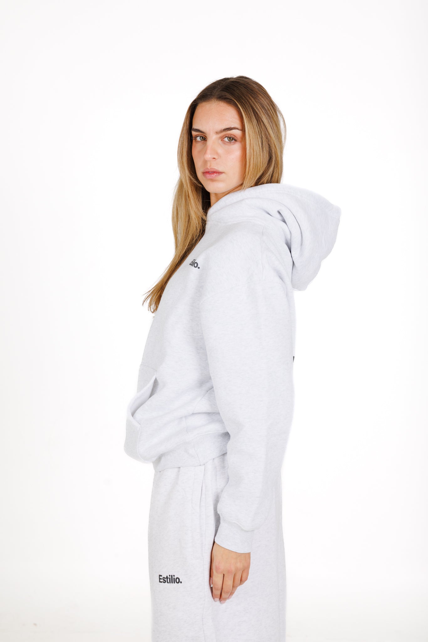 'Central' Hoodie Set - Marl Grey