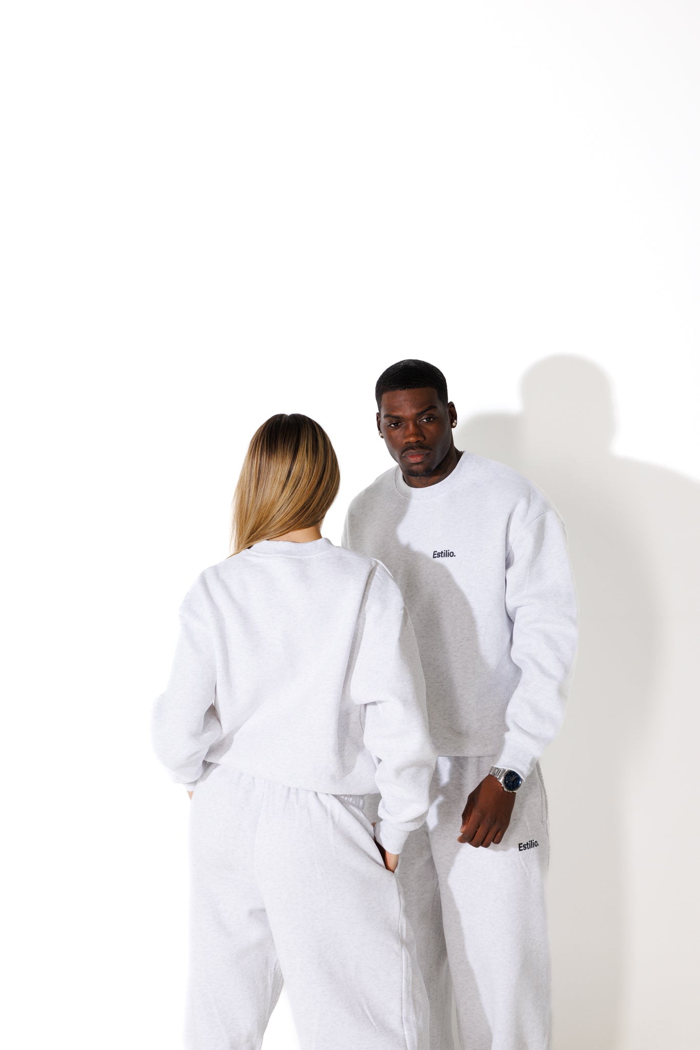 'Central' Crewneck - Marl Grey