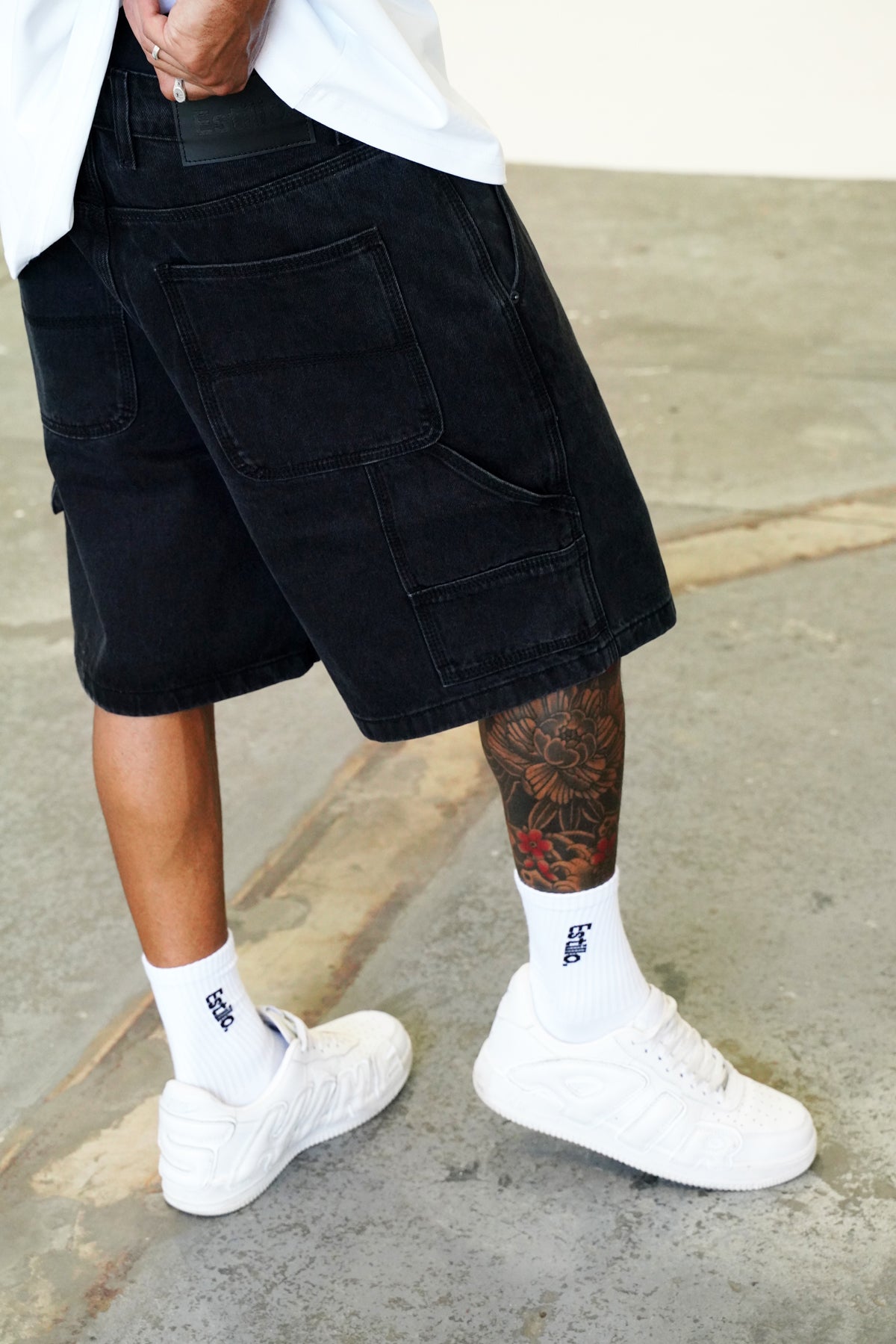 'Carter' Jorts - Washed Black