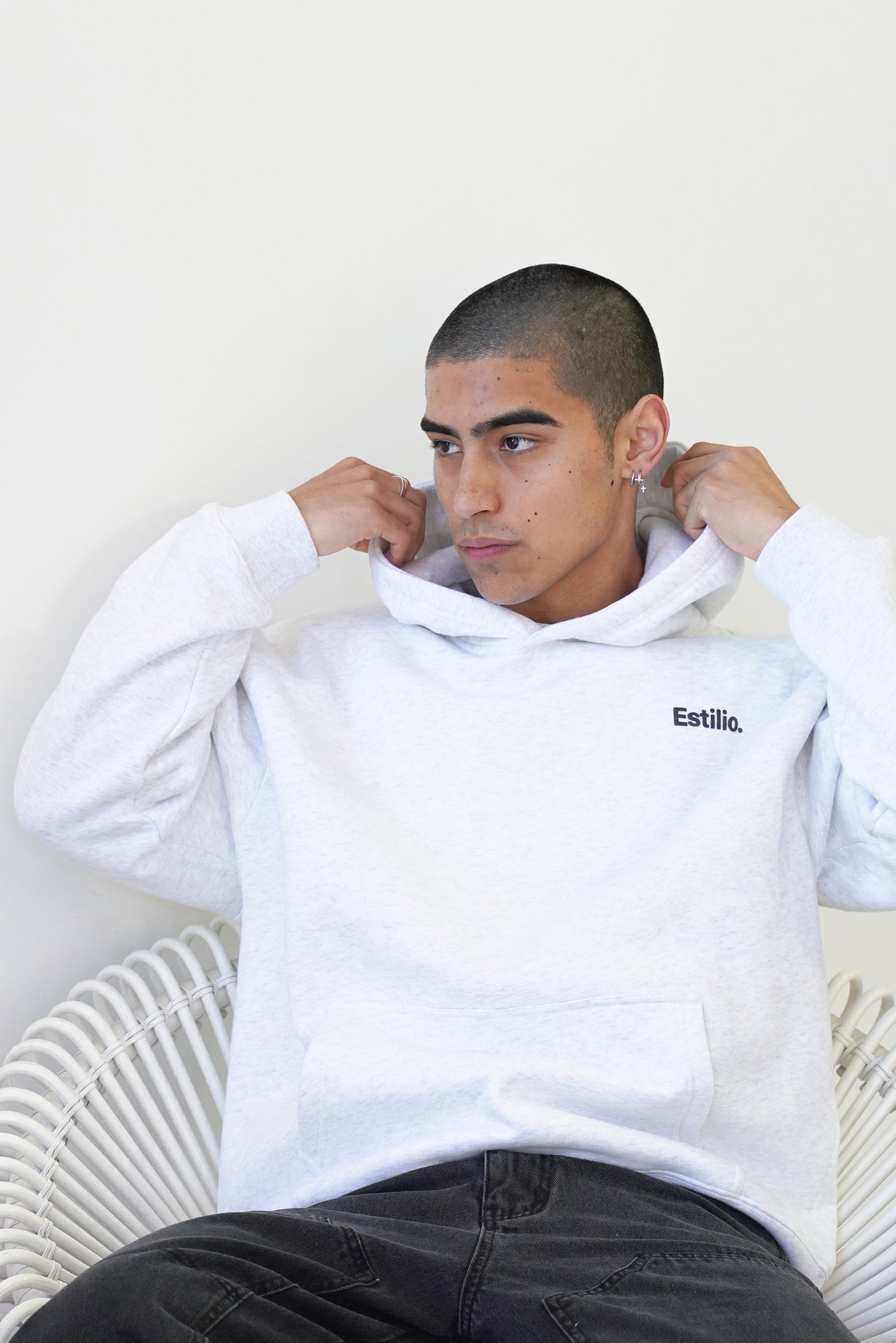 'Central' Hoodie - Marl Grey