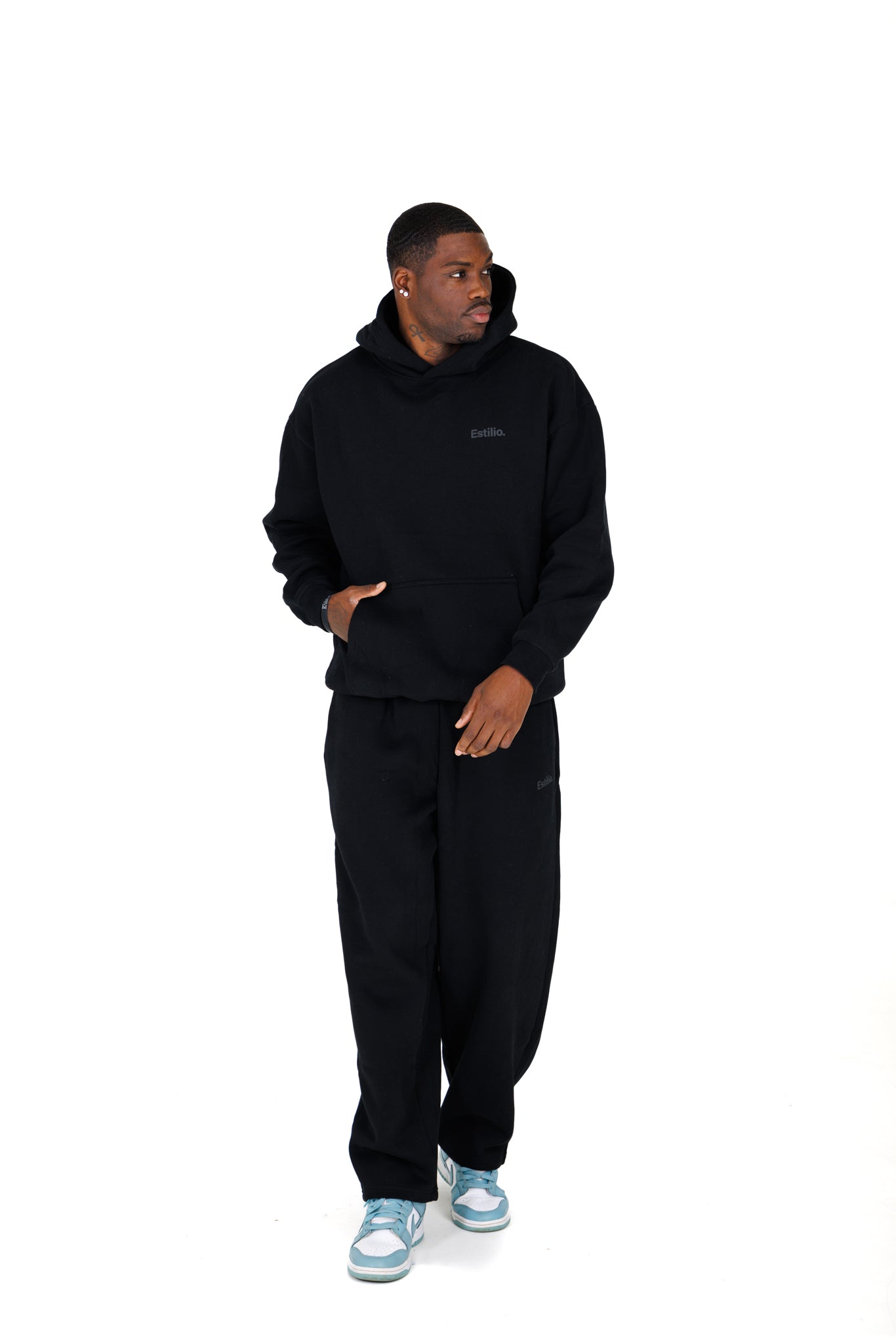 'Central' Hoodie Set - Black