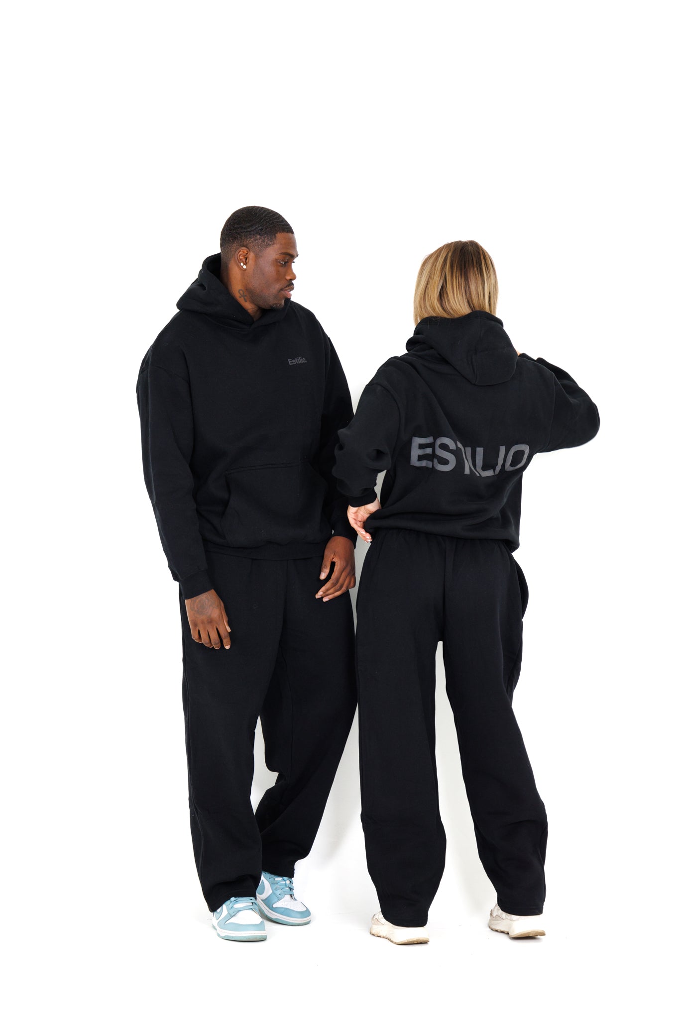 'Central' Hoodie Set - Black