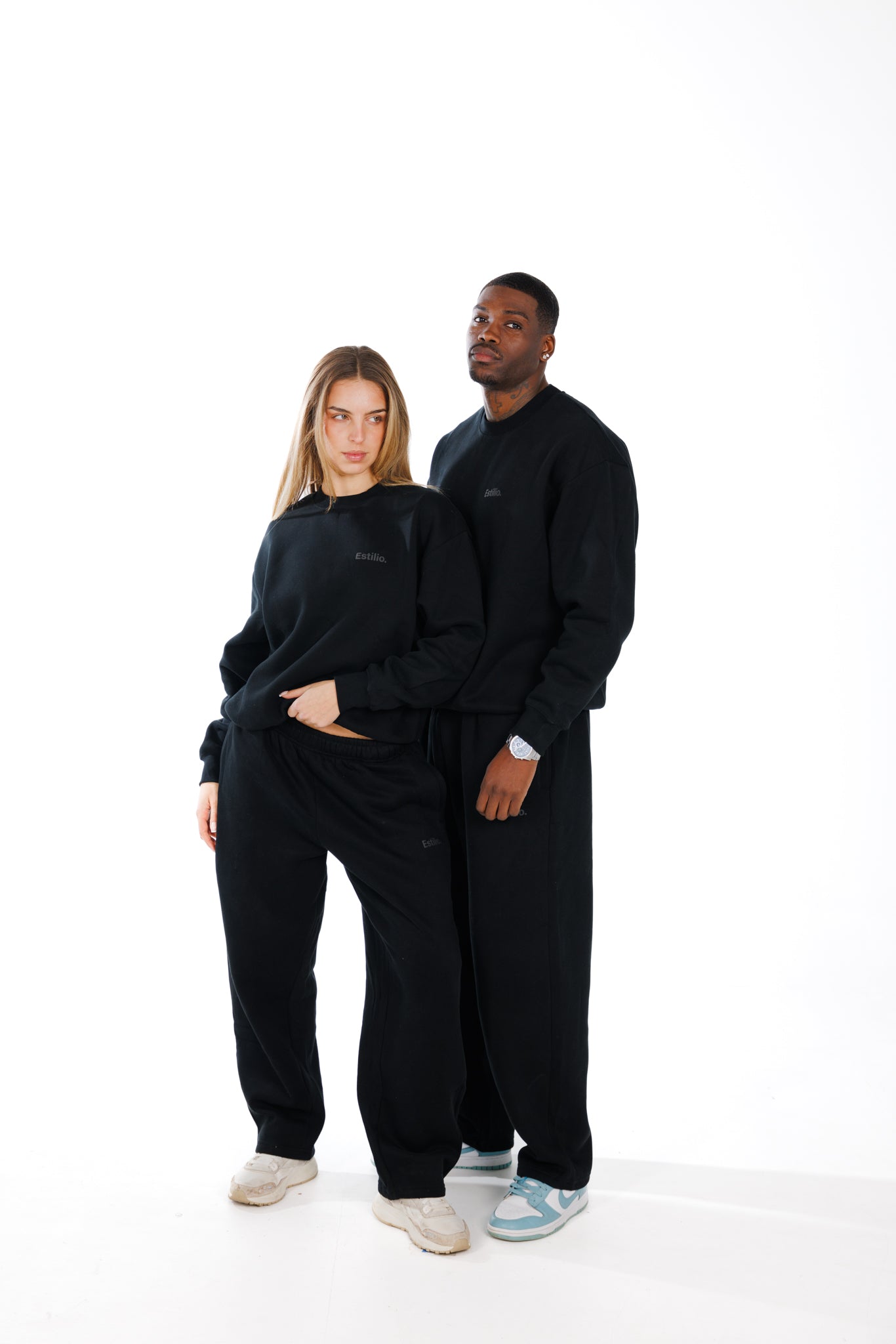 'Central' Crewneck Set - Black