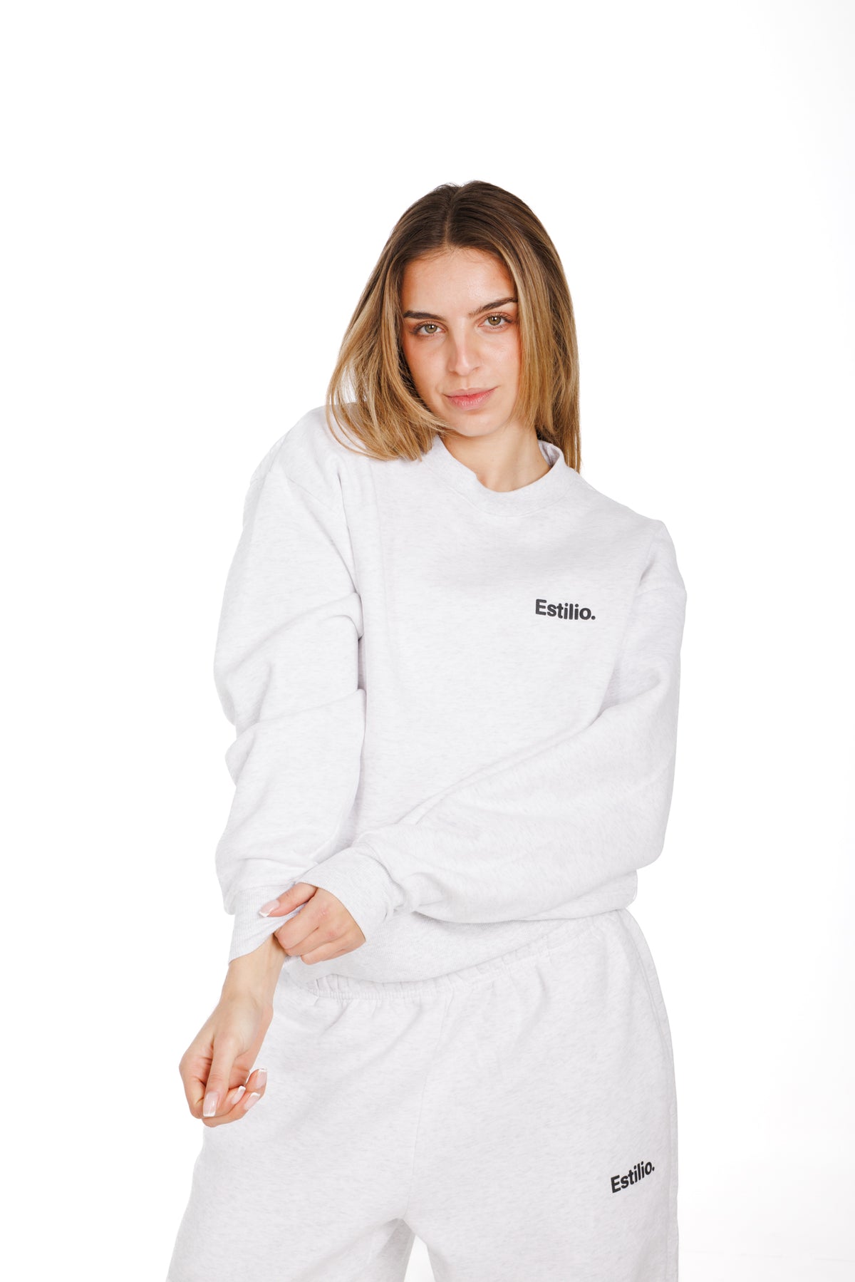 &#39;Central&#39; Crewneck - Marl Grey