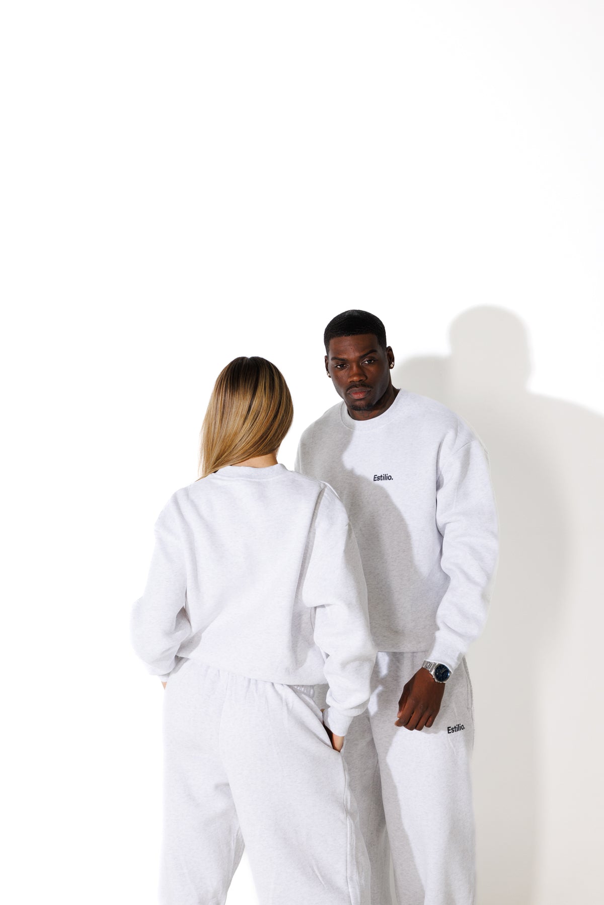 &#39;Central&#39; Crewneck - Marl Grey