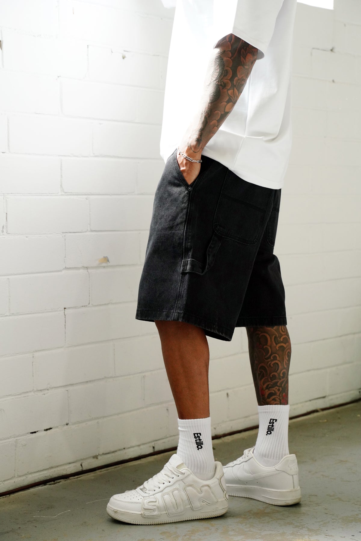 &#39;Carter&#39; Jorts - Washed Black