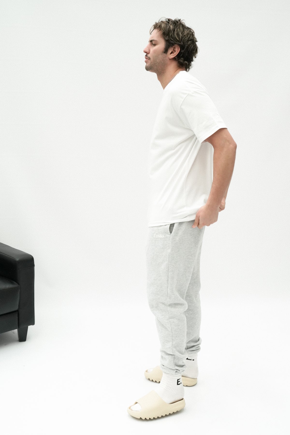 &#39;Bais&#39; Sweatpants - Marl Grey