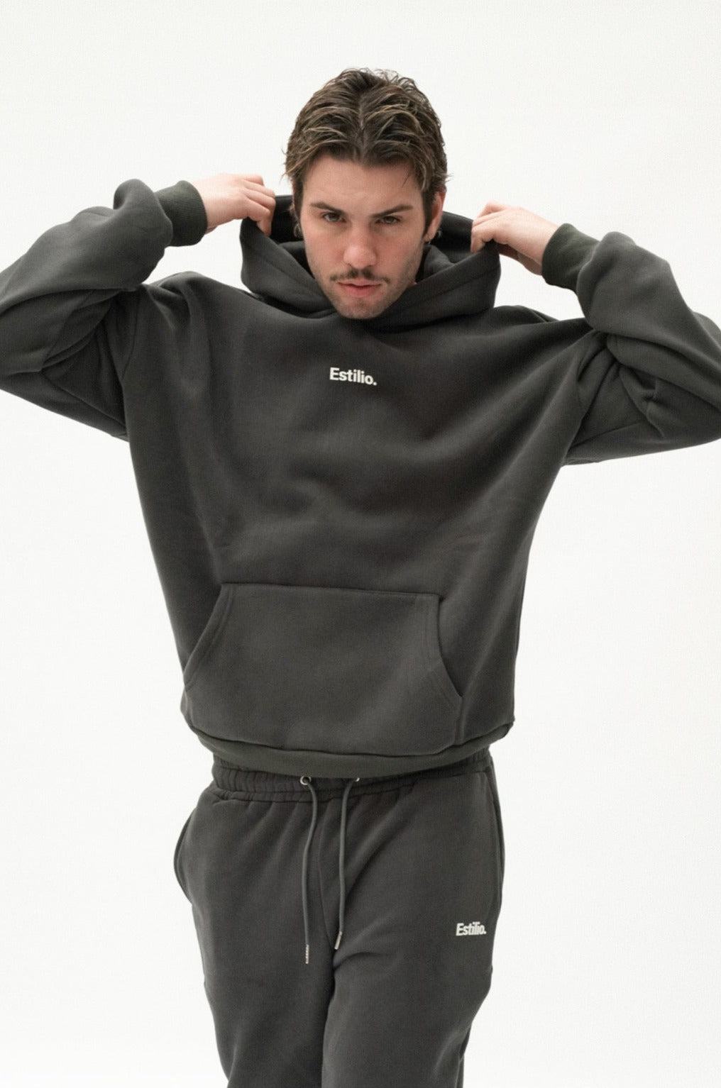 Charcoal black outlet hoodie