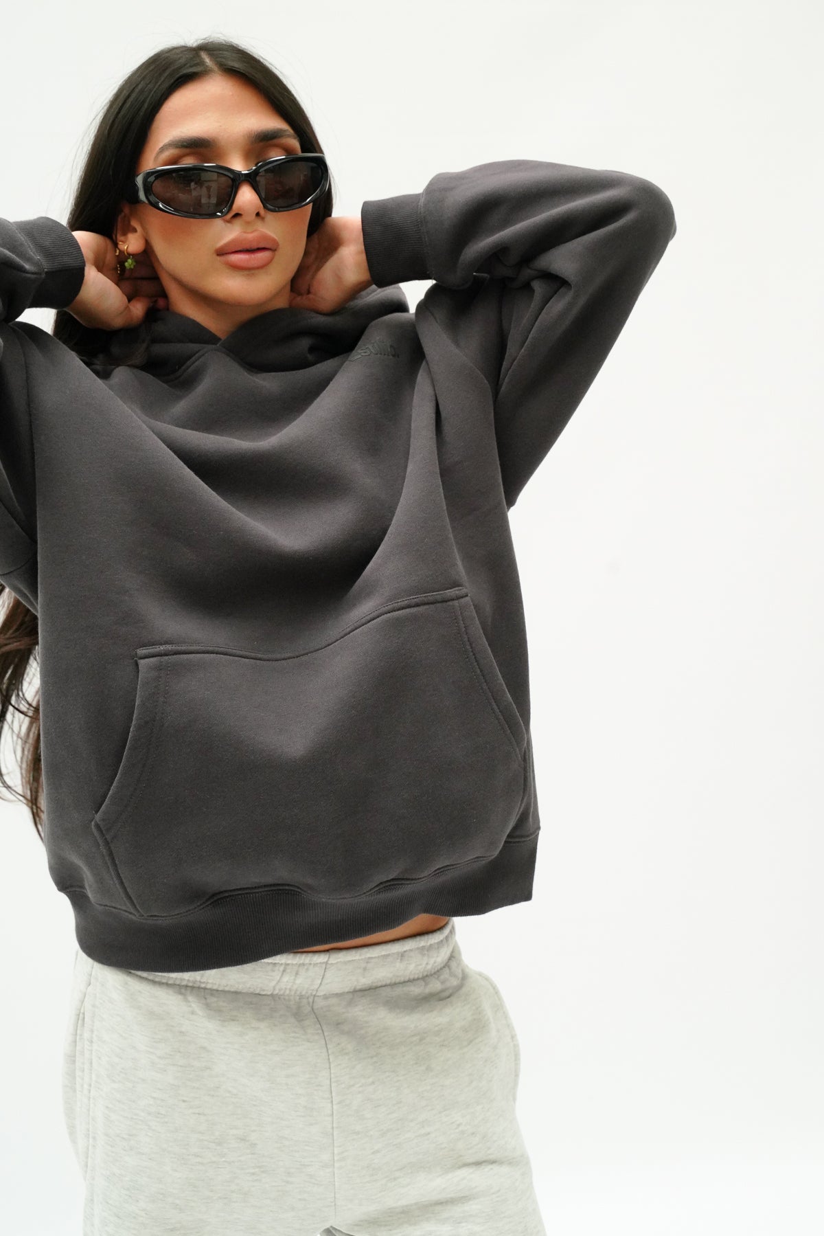 &#39;Central&#39; Hoodie - Charcoal