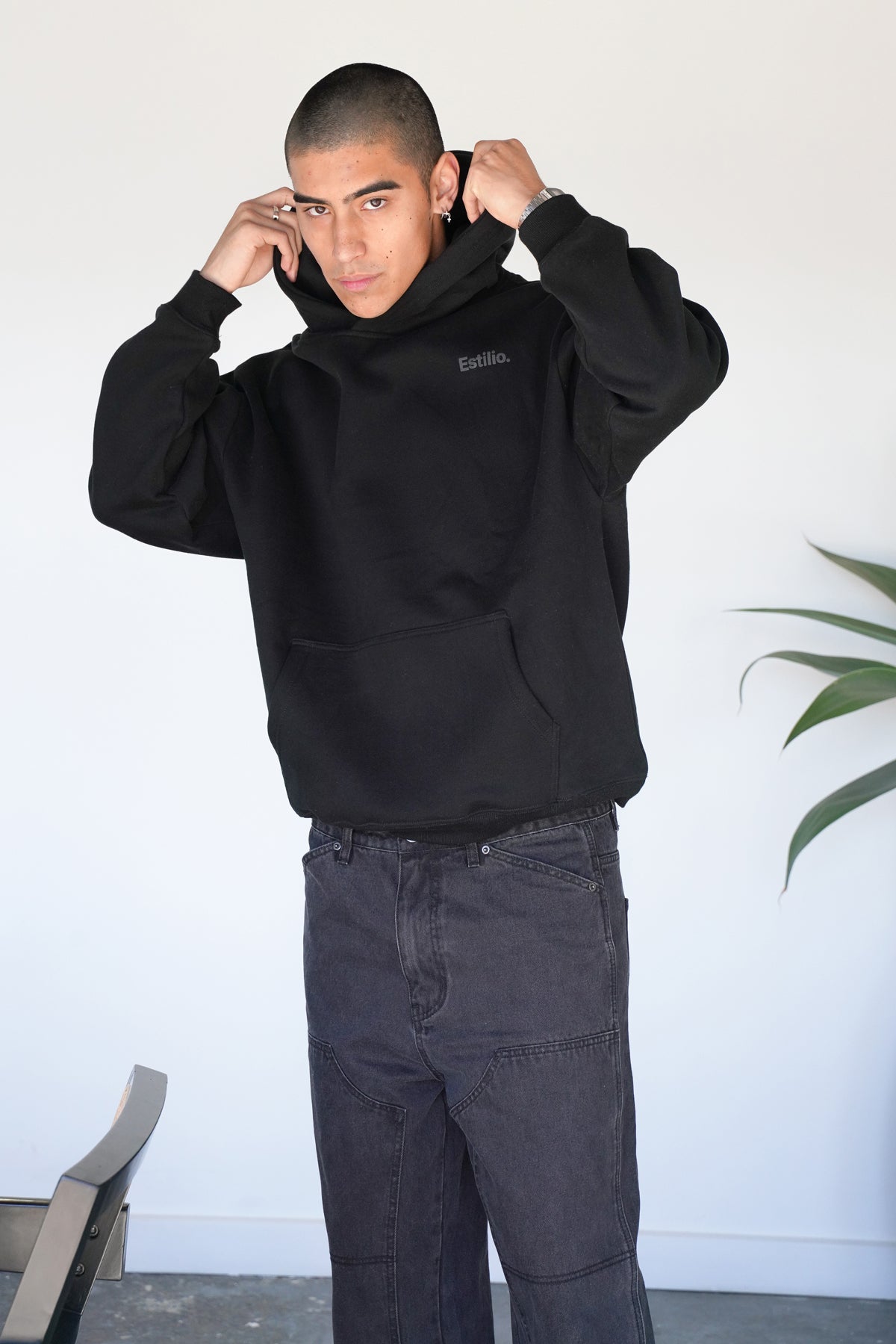 &#39;Central&#39; Hoodie - Black