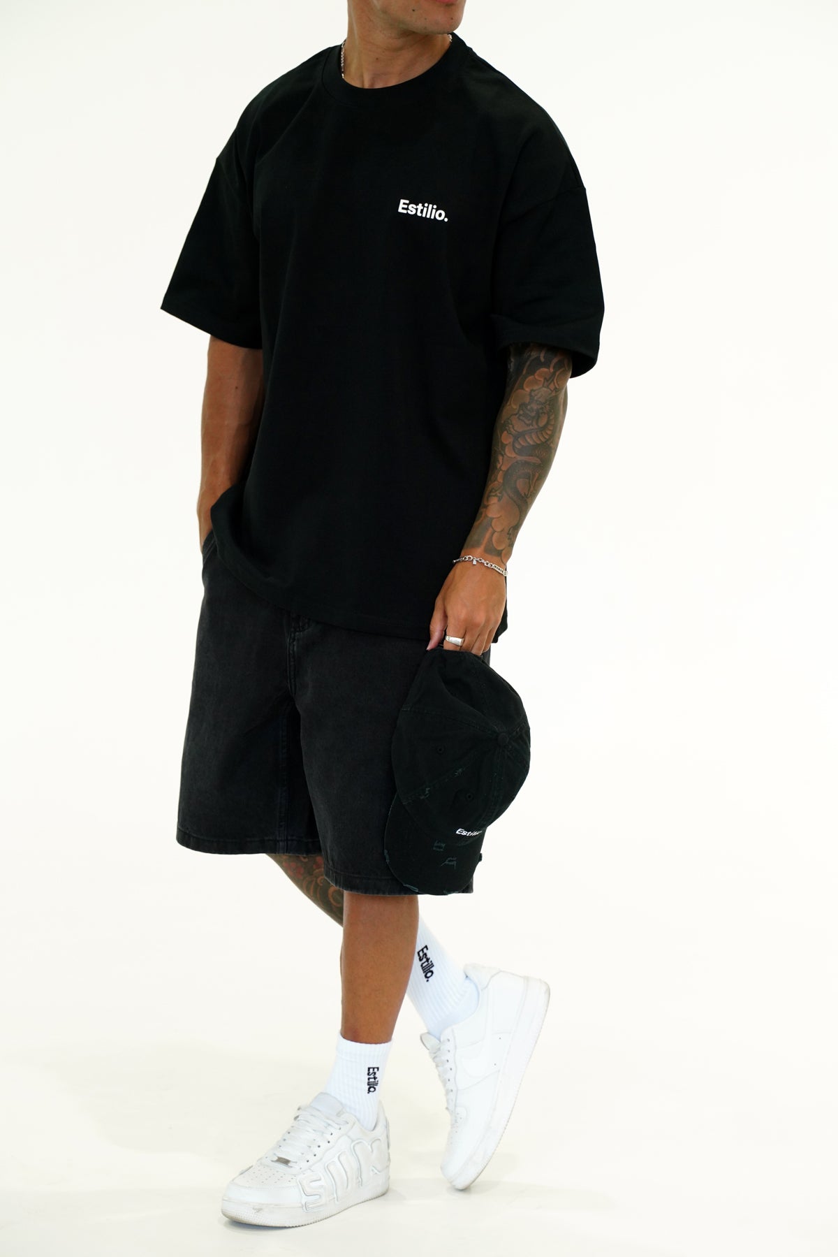 &#39;Carter&#39; Jorts - Washed Black